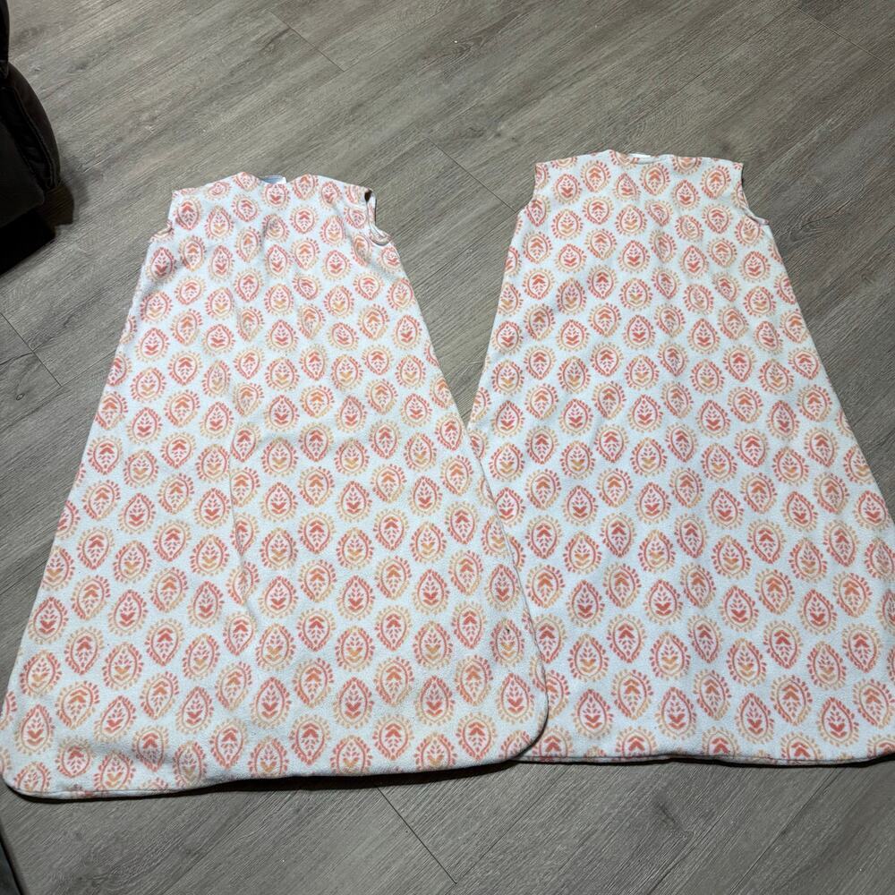 2 Halo SleepSack Wearable Blanket Swaddles Large 12-18 Mo White Orange Pattern - Picture 5 of 7
